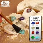 STAR WARS The Armorer Gemstone Dig, Reveal 8 Real Gemstones Inside The Armorer's Helmet, Including Amethyst, Quartz, Red Agate, Toys, Science Kits for Kids Age 8-12, Excavation Toys