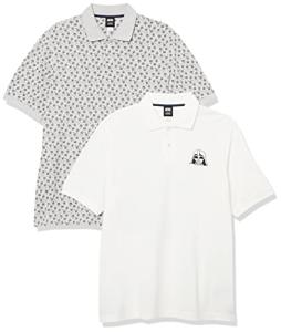 Amazon Essentials Disney | Marvel | Star Wars Men's Regular-Fit Short Sleeve Cotton Pique Polo Shirt, Pack of 2, Star Wars Vader Icons, XX-Large