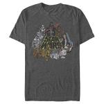 STAR WARS Men's Classic Montage T-Shirt - Charcoal Heather - Large