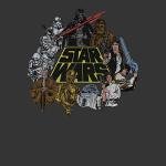 STAR WARS Men's Classic Montage T-Shirt - Charcoal Heather - Large