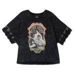 STAR WARS Womens T-Shirt Mineral Washed Gray Small