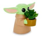 Silver Buffalo Star Wars: The Mandalorian Baby Yoda The Child Grogu 4-Inch Ceramic Mini Planter with Artificial Succulent
