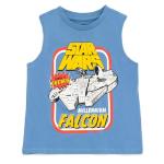 STAR WARS Millennium Falcon Little Boys Tank Top and Shorts Outfit Set Blue/Gray 7-8