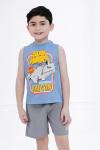 STAR WARS Millennium Falcon Little Boys Tank Top and Shorts Outfit Set Blue/Gray 7-8