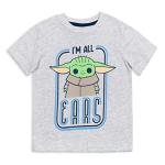 STAR WARS The Mandalorian The Child X-Wing Chewbacca Little Boys 3 Pack T-Shirts Gray/Blue/White 7-8