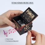 JKJYSJ Star Wars Music Box - Hand Crank Engraved Vintage Wooden Music Box Gifts for Birthday,Christmas,Valentine's Day,Thanksgiving Days. (Star Wars)