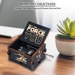 JKJYSJ Star Wars Music Box - Hand Crank Engraved Vintage Wooden Music Box Gifts for Birthday,Christmas,Valentine's Day,Thanksgiving Days. (Star Wars)