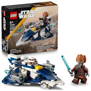 LEGO Star Wars Plo Koon’s Jedi Starfighter Microfighter Kids Toy - Building Toy for Pretend Play - Clone Wars Playset and Room Decor for Boys and Girls, Ages 6+ - Birthday Gift Idea - 75400