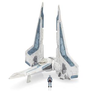 Star Wars Micro Galaxy Squadron Bo-Katan’s Gauntlet Fighter (Armada Edition) - 5-inch Vehicle with Rotating Wings and 1-Inch Micro Figure Accessory
