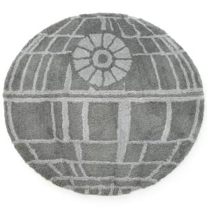 Jay Franco Star Wars Death Star Plush Grey Fluffy Accent Rug - 3 x 3 ft Area Rug for Kids Bedroom or Living Room Decor
