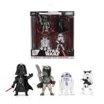 Jada Star Wars Metalfigs 4-Pack – Darth Vader, Stormtrooper, R2-D2, Boba Fett (Classic) Die-Cast Figures 2.5” Scale – Stylized Display Set Toys