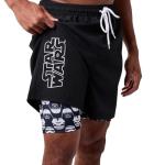 Star Wars Episode IV A New Hope Stormtrooper Helmets Men's Black Gym Pajama Shorts-XL