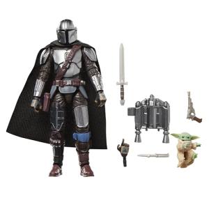 STAR WARS The Vintage Collection The Mandalorian & Grogu, The Mandalorian & Grogu Deluxe 3.75 Inch Collectible Action Figure