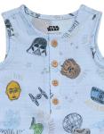 STAR WARS Infant Baby Boys Henley Sleeveless Romper Pale Blue 18 Months