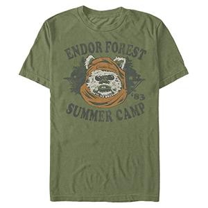 STAR WARS Men's Endor Camp T-Shirt, Military Green, X-Large
