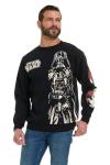 STAR WARS Men’s Darth Vader Stormtrooper Split Fleece Sweatshirt with Embroidery Black