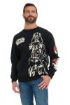 STAR WARS Men’s Darth Vader Stormtrooper Split Fleece Sweatshirt with Embroidery Black