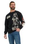 STAR WARS Men’s Darth Vader Stormtrooper Split Fleece Sweatshirt with Embroidery Black
