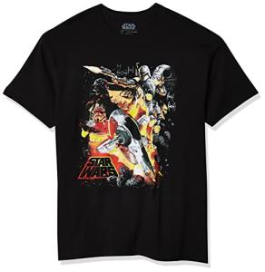 STAR WARS mens Force Hunter Graphic T-shirt T Shirt, Black, Large US