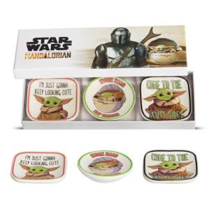 Disney Star Wars Grogu Trinket Dish Set - Ring Jewelry Tray - Mini Ceramic Trinket Trays, 3-Piece Trinket Holder Gift Set