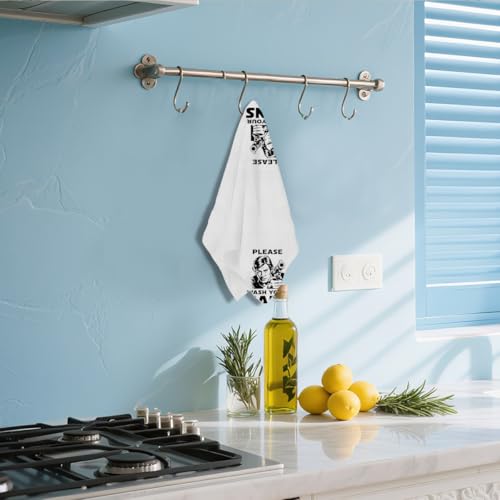 Please Wash Your Hans Kitchen Towels 14x24 Inch, S Wars Dish Towel Waffle Weave Hand Cloth Tea Towel, Funny Kitchen Accessories, Geek Home Kitchen Bathroom Decor, Housewarming Gifts
