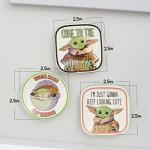 Disney Star Wars Grogu Trinket Dish Set - Ring Jewelry Tray - Mini Ceramic Trinket Trays, 3-Piece Trinket Holder Gift Set