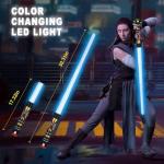 AuntyFey 2 Pack Light Up Saber, Light Up Saber for Kids, Retractable Light Up Sword Kid Set,Toy Light Sword for Kids Boy 3-8, Dual Light Up Sabers for Kids Adults, Light Savers Party Toy