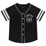 STAR WARS Ladies Baseball Jersey - Darth Vader, Luke Skywalker and Baby Yoda Mesh Button Down Baseball Jersey (Black, X-Large)
