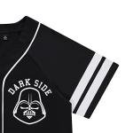 STAR WARS Ladies Baseball Jersey - Darth Vader, Luke Skywalker and Baby Yoda Mesh Button Down Baseball Jersey (Black, X-Large)