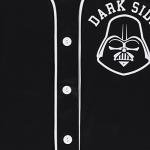 STAR WARS Ladies Baseball Jersey - Darth Vader, Luke Skywalker and Baby Yoda Mesh Button Down Baseball Jersey (Black, X-Large)