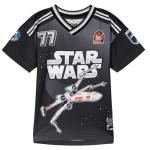 STAR WARS Rebels Big Boys Mesh Soccer Jersey Athletic T-Shirt Black/Silver 18-20