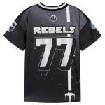 STAR WARS Rebels Big Boys Mesh Soccer Jersey Athletic T-Shirt Black/Silver 18-20