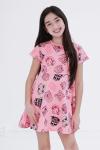STAR WARS Little Girls French Terry Skater Dress Pink 5