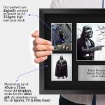 HWC Trading Dave Prowse & James Earl Jones Star Wars Darth Vader 16 x 12 inch (A3) Printed Gifts Signed Autograph Presentation Display for Movie Memorabilia Fans - 16" x 12" Framed