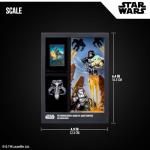FANDROP - Star Wars: The Mandalorian™ - The Mandalorian & Grogu vs Dark Troopers, Displayable Diorama, Artifacts & Scene Marker to Enhance Collection, 4 Star Wars FANDROPS to Collect