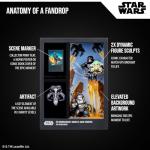 FANDROP - Star Wars: The Mandalorian™ - The Mandalorian & Grogu vs Dark Troopers, Displayable Diorama, Artifacts & Scene Marker to Enhance Collection, 4 Star Wars FANDROPS to Collect