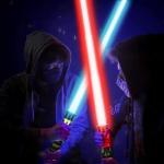 AuntyFey 2 Pack Light Up Saber, Light Up Saber for Kids, Retractable Light Up Sword Kid Set,Toy Light Sword for Kids Boy 3-8, Dual Light Up Sabers for Kids Adults, Light Savers Party Toy