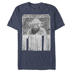 Star Wars Men’s Regular Vintage Inspired Graphic Tees T-Shirt, Premium Navy Heather, Large