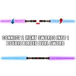 2-in-1 Light Up Swords Dual Saber(3 Color Changing Led), Fx Sound (Motion Sensitive) and Telescopic Handle for Galaxy War Fighter Warriors, Halloween Party Kid Gift, Christmas Birthday Present