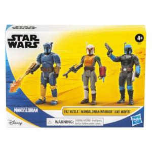 STAR WARS Epic Hero Series Unite The Clans Pack, Paz Vizsla, Mandalorian Warrior, Axe Woves 4-Inch Action Figures, Toys for 4 Year Old Boys & Girls (Amazon Exclusive)