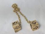 Custom 3d Stuff Antiqued Weathered Metal Han Solo Smuggler's Dice with box