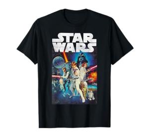 Star Wars Vintage Cast Poster Disney+ T-Shirt