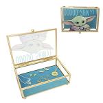 STAR WARS The Mandalorian Grogu OOOOO SHINY! Gold Trim Glass Jewelry Box, Officially Licensed