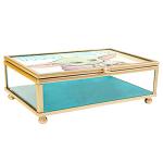 STAR WARS The Mandalorian Grogu OOOOO SHINY! Gold Trim Glass Jewelry Box, Officially Licensed