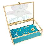 STAR WARS The Mandalorian Grogu OOOOO SHINY! Gold Trim Glass Jewelry Box, Officially Licensed