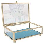 STAR WARS The Mandalorian Grogu OOOOO SHINY! Gold Trim Glass Jewelry Box, Officially Licensed