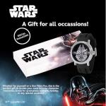 STAR WARS Sport-Inspired Men’s Watch, Featuring Millennium Falcon Dial – Vintage Style Gift for Sci-Fi Collectors and Adventure Fans – Silver-Tone Case, Bezel, and Black Silicone Strap