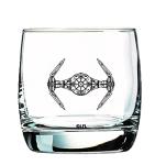 Star Wars Glass Set - X-Wing & TIE Fighter - Collectible Gift Set of 2 Cocktail Glasses - 10 oz Capacity - Classic Design - Heavy Base