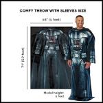 Northwest Star Wars Full Body Player Comfy Throw Blanket with Sleeves, 48 x 71 Inches, Wearable, Being Darth Vader