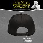 Disney mens Star Wars Embroidered Logo and Stormtrooper All Over Adjustable Snapback Baseball Hat with Flat Brim Black White One Size, Black, One Size US